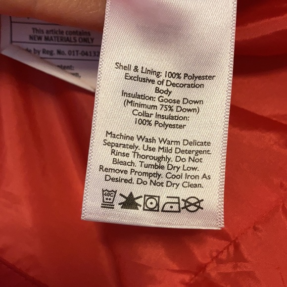 Eddie Bauer EB550 Premium Goose Down Puffer Vest Red Size Large - Picture 10 of 11